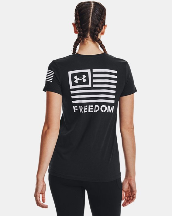 Women's UA Freedom Banner T-Shirt, Black, pdpMainDesktop image number 1